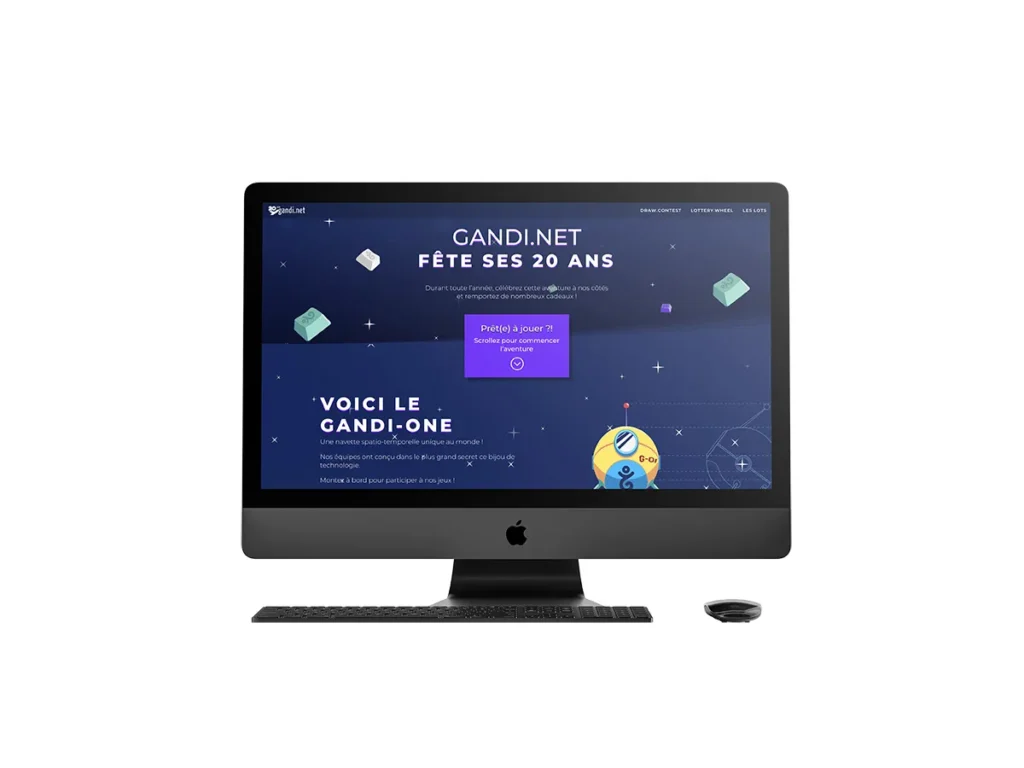 gandi mockup 20years website