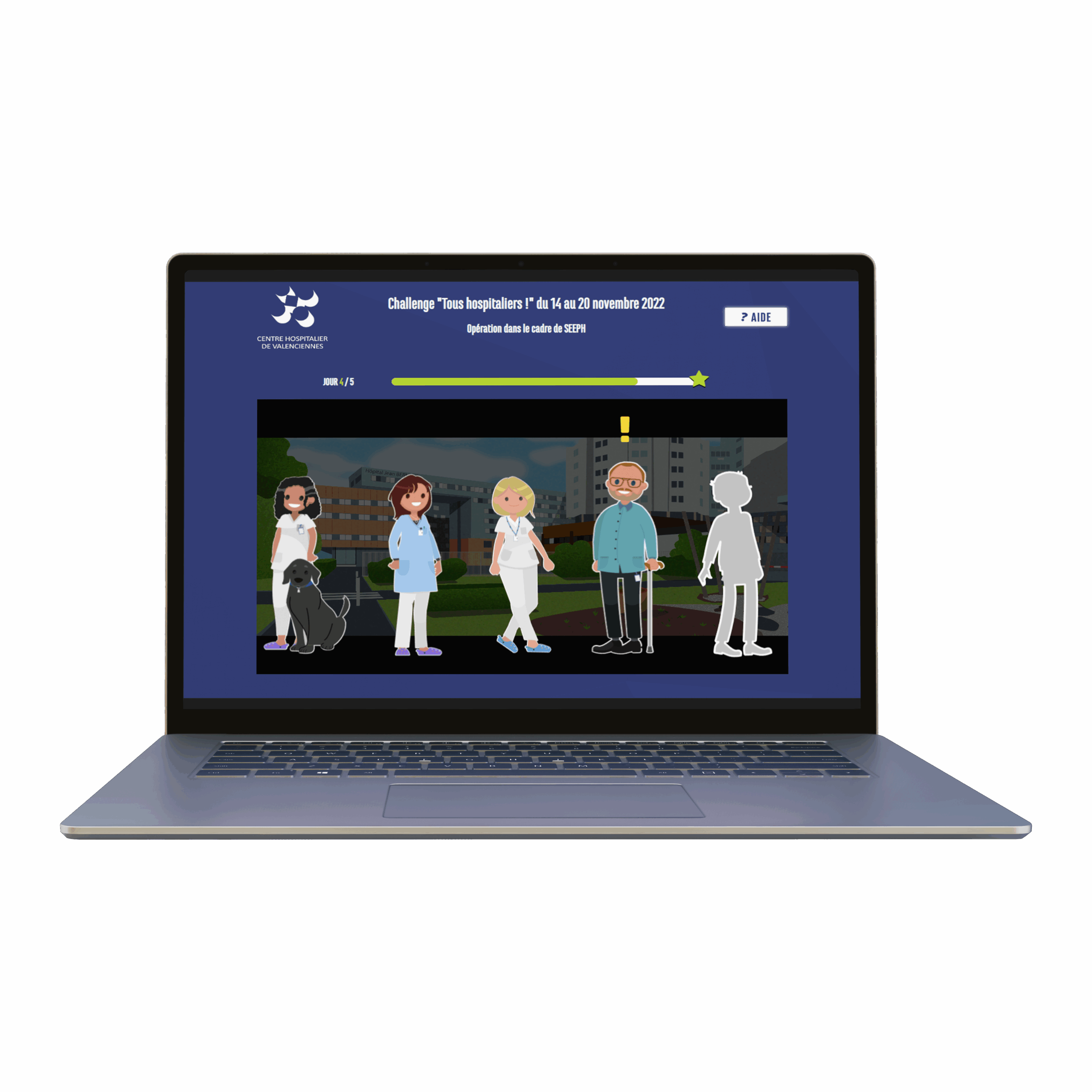 CH Valencienne - E-learning inclusion handicap au travail 2 Laptop Mockup 023 scaled