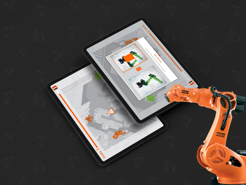 KUKA – L'outil événementiel numérique sur le développement durable 1 KUKA Mockup tablet