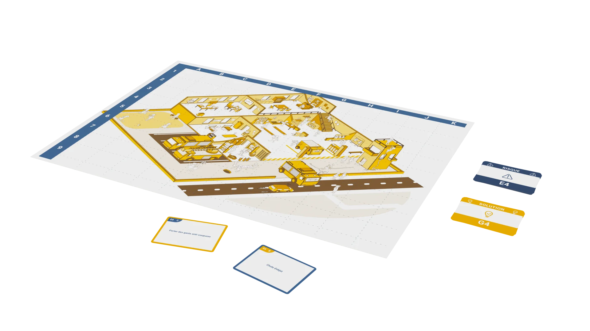 SDIS Grand Centre : Conception d'un outil ludopédagogique pour la prévention des risques 3 mockup 04 sdis plateau webp